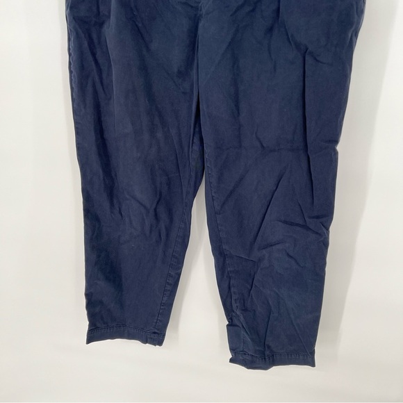 Everlane Elastic Waist Cotton Navy Pants - Picture 3 of 12